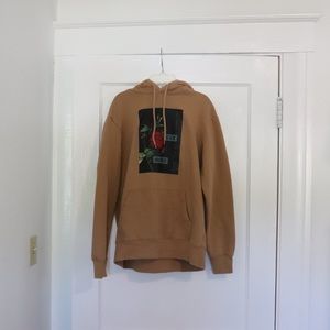 H&M  brown men’s hoodie with rose design